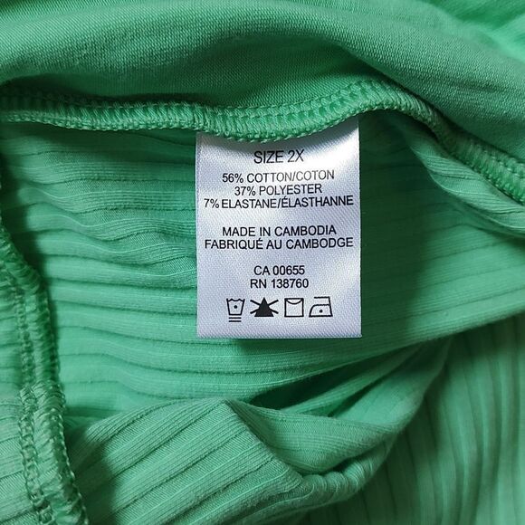 Women's‎ New With Tag Active Zone Size 2X Green Ribbed Shorts - Picture 13 of 16